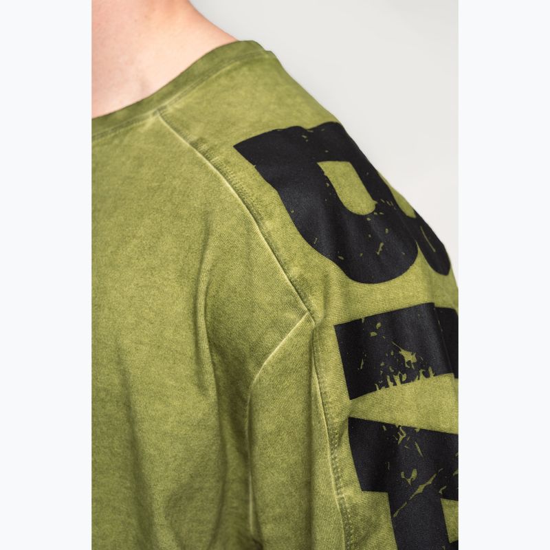 Pánské sportovní  tričko NEBBIA Washed-Off Lifting Club green 6