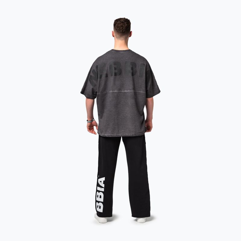 Pánské sportovní  tričko NEBBIA Washed-Off Heavyweight No Shortcuts black 3