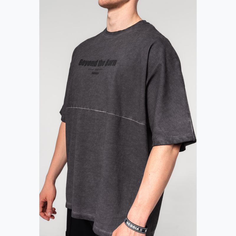 Pánské sportovní  tričko NEBBIA Washed-Off Heavyweight No Shortcuts black 4
