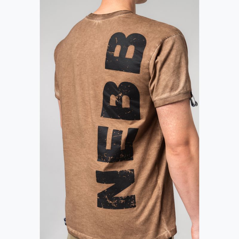 Pánské sportovní  tričko NEBBIA Washed-Off Max Out light brown 5