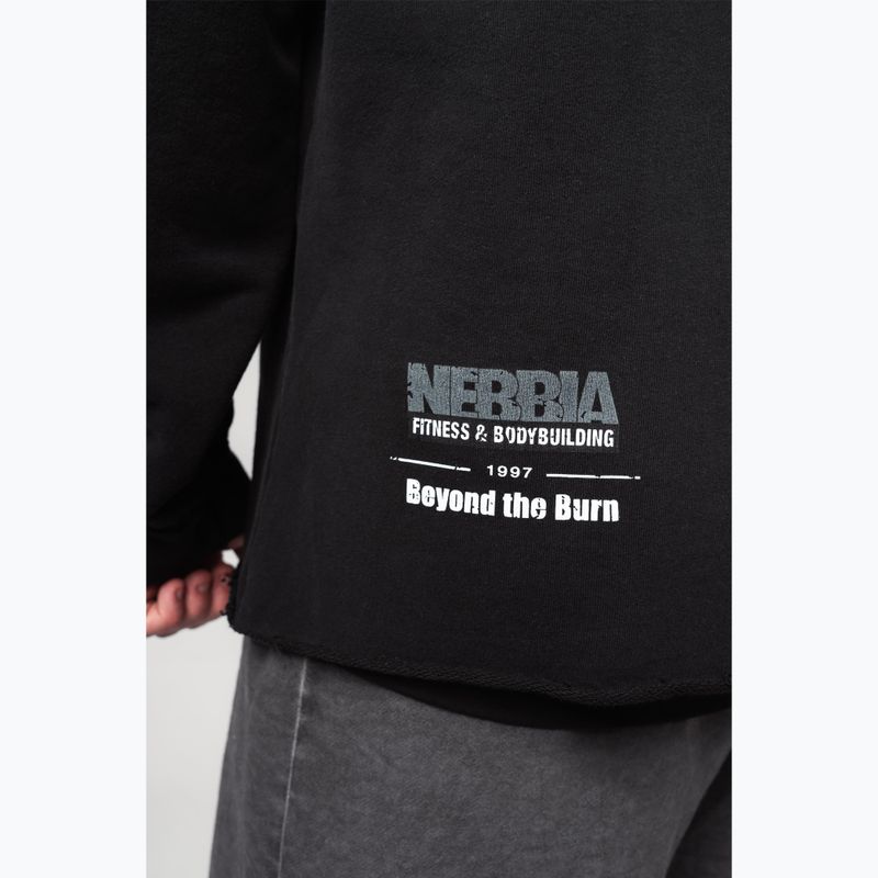 Pánská tréninková mikina NEBBIA NO BS Hoodie black 7