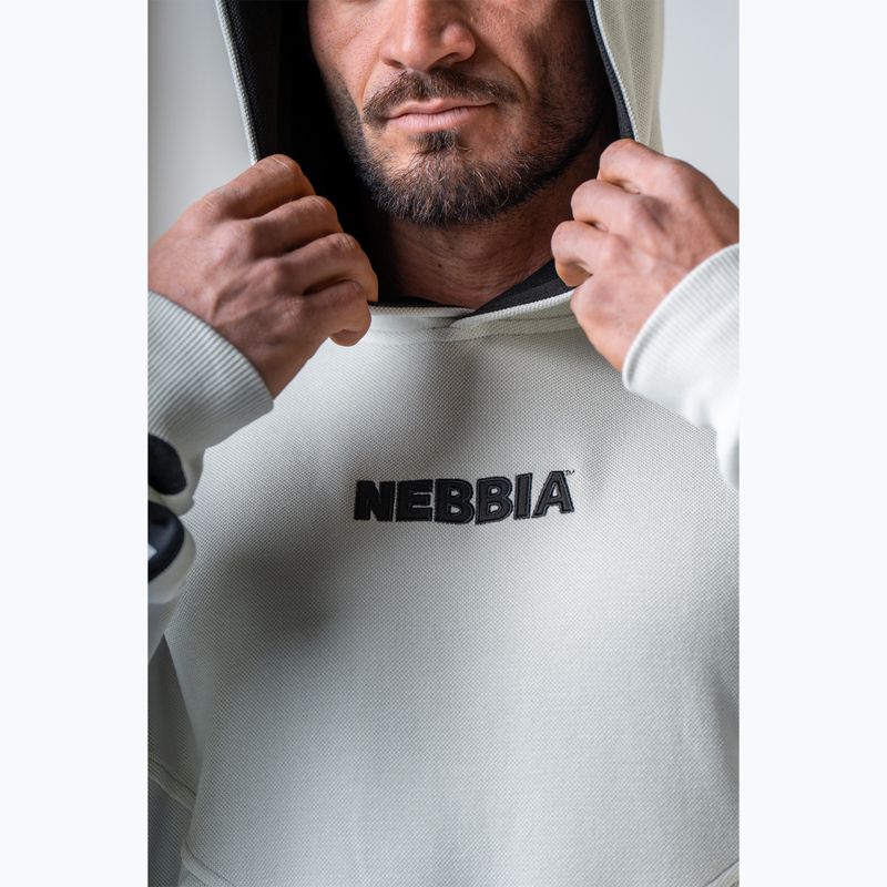 Pánská mikina NEBBIA Hero Hoodie light grey 3