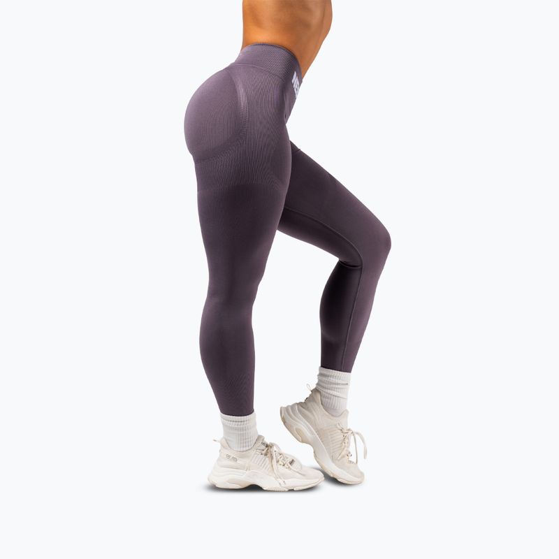 Dámské tréninkové legíny NEBBIA Flow Seamless Push-Up dark grey 4