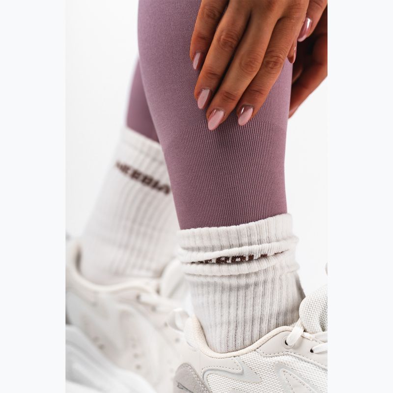 Dámské tréninkové legíny NEBBIA Flow Seamless Hight Waist Push Up pink 9