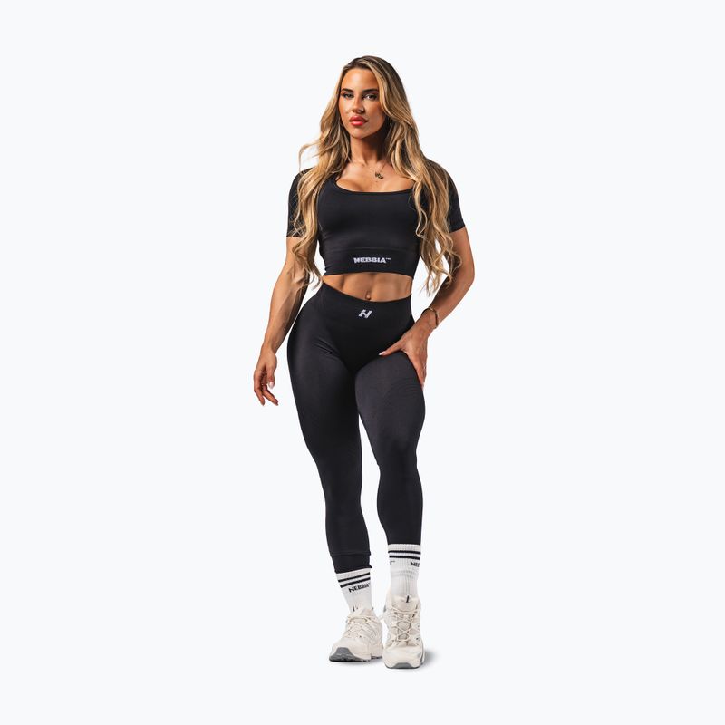 Dámské tréninkové legíny NEBBIA Flow Seamless Push Up Black 2