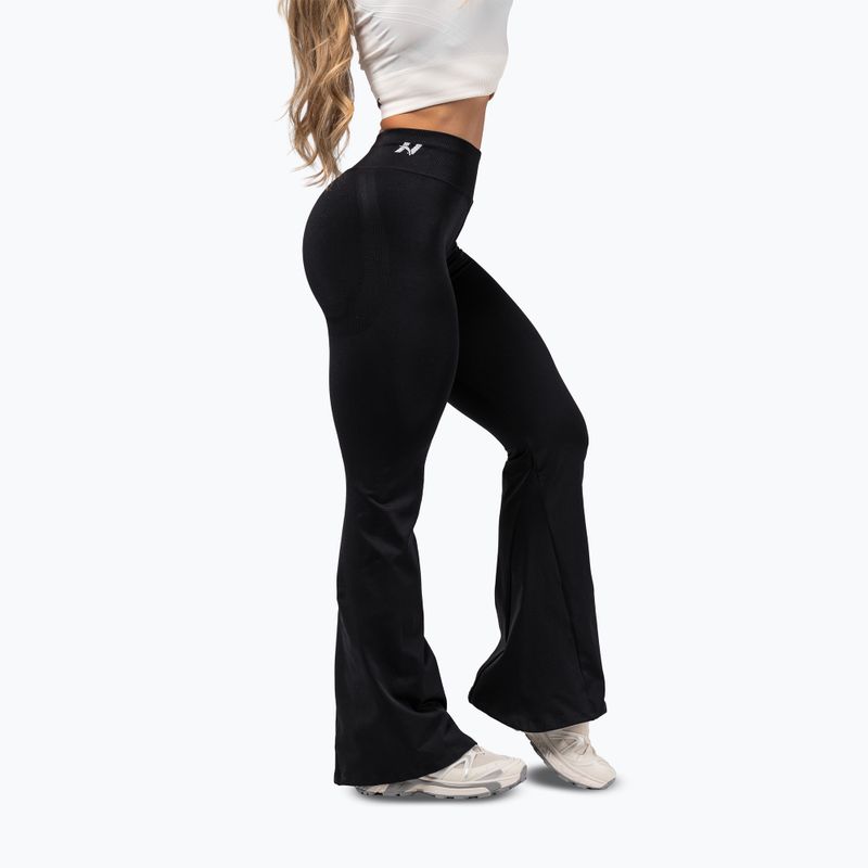 Dámské tréninkové legíny NEBBIA Flow Seamless High Waist Sculpting Flared Black 4