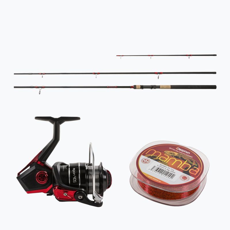 Delphin RedFEED feeder set Prut + naviják + vlasec