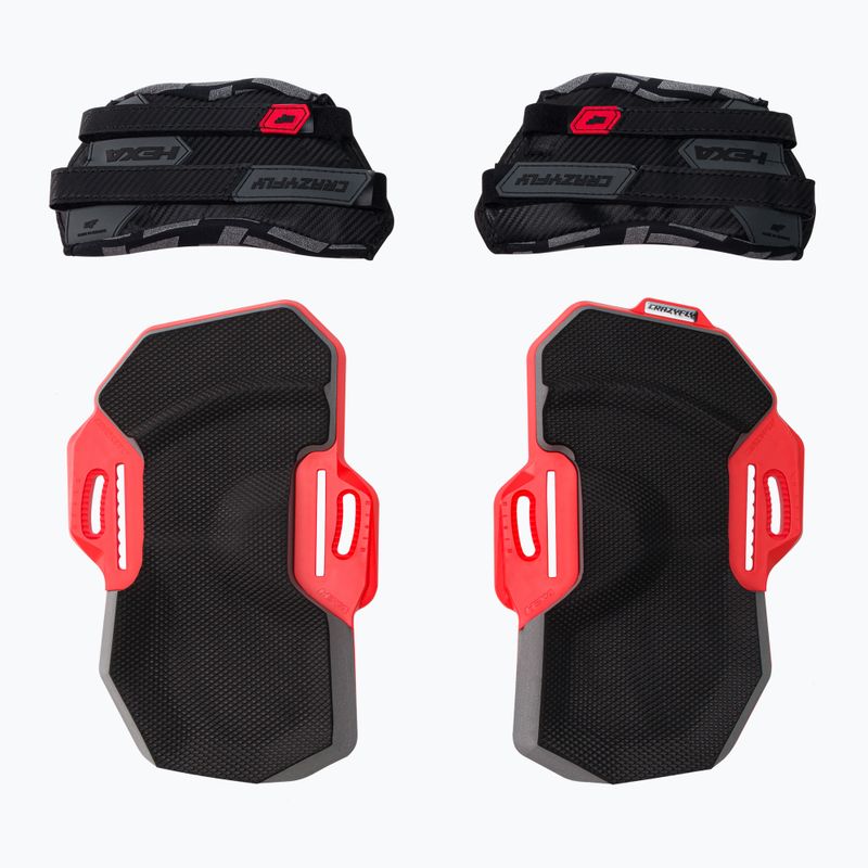 Kiteboardové podložky a popruhy CrazyFly Hexa II Extreme černá T016-0261