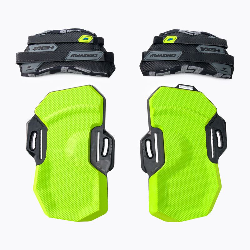 CrazyFly Hexa II LTD Neon kiteboarding podložky a popruhy námořnická modro-zelená T016-0263