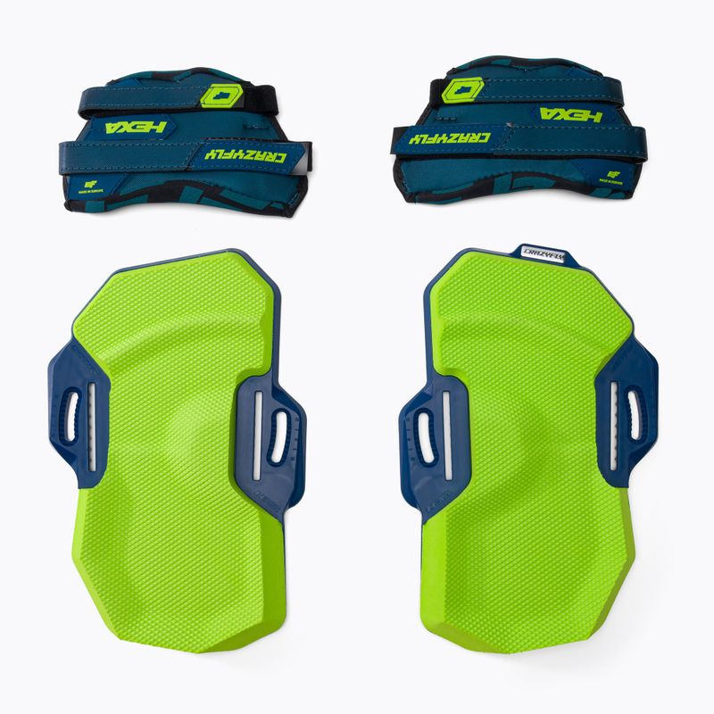 Kiteboardové chrániče a popruhy CrazyFly Hexa II Binding Small blue-green T016-0264