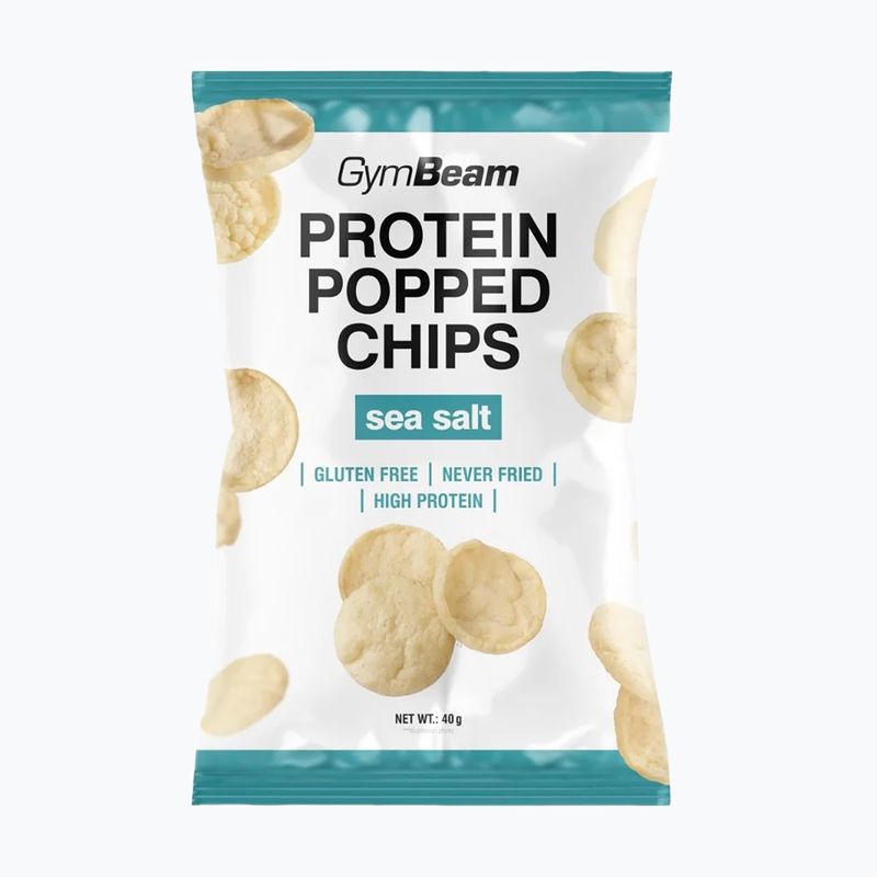 Proteinové chipsy GymBeam Protein Popped 40 g Sea Salt