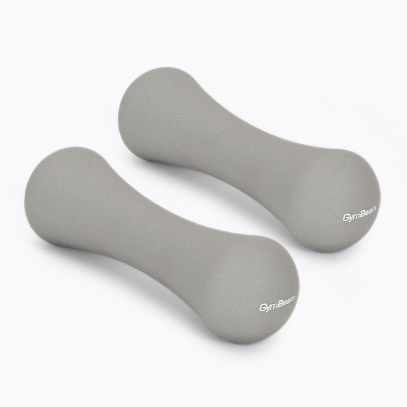 Činky GymBeam Neoprene Dumbbells 2 x 1 kg light grey
