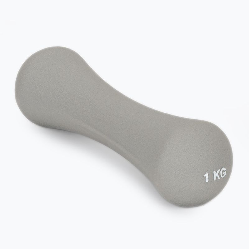 Činky GymBeam Neoprene Dumbbells 2 x 1 kg light grey 4