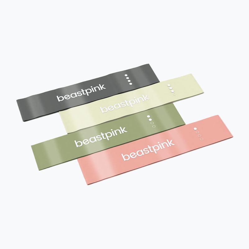 Sada odporových gum GymBeam 4 kusy black/olive/green/peach 2