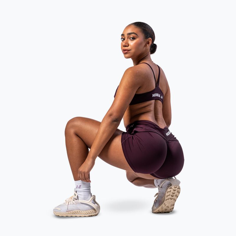 Dámské tréninkové šortky NEBBIA Strong Beauty dark red 5