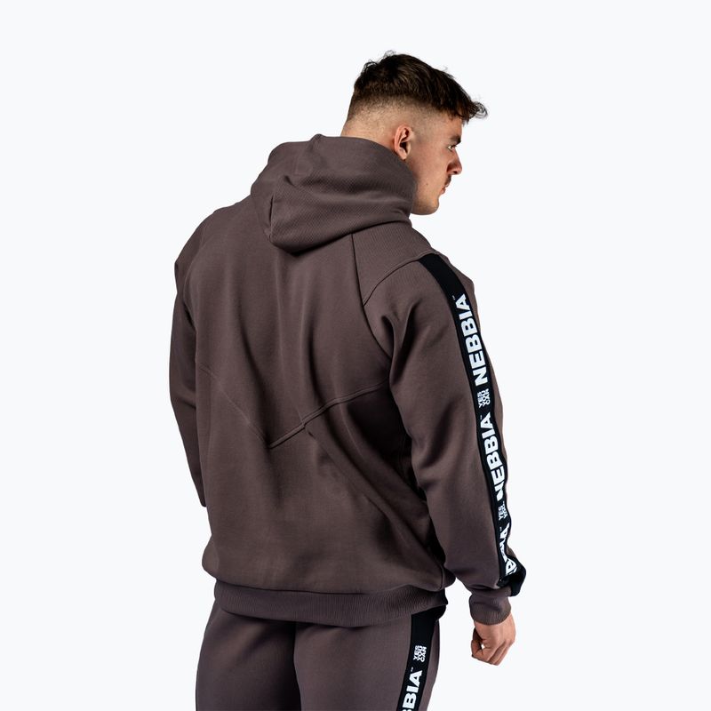 Pánská mikina NEBBIA Hero Hoodie brown 4