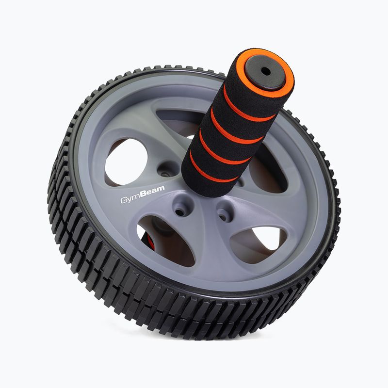 Kolečko na cvičení břišních svalů GymBeam Ab Wheel černé/šedé/oranžové 2