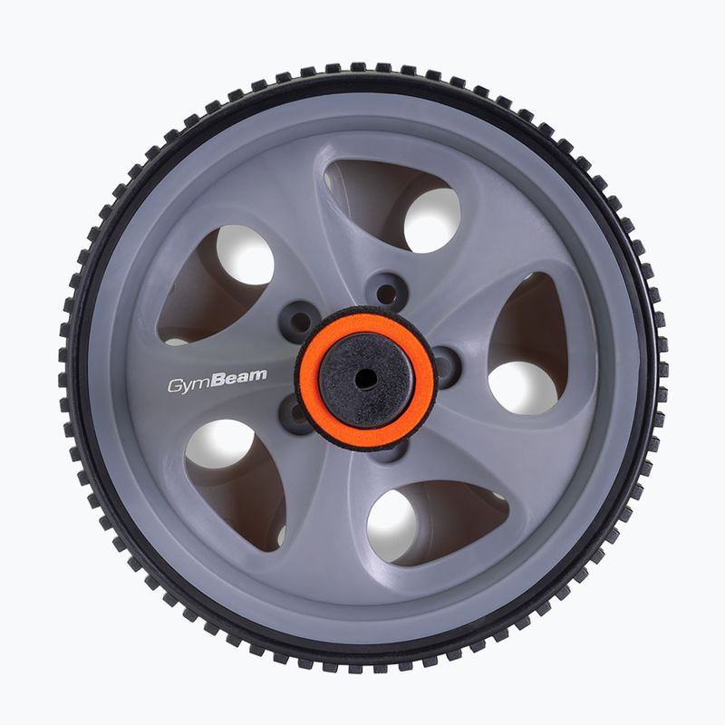 Kolečko na cvičení břišních svalů GymBeam Ab Wheel černé/šedé/oranžové 3