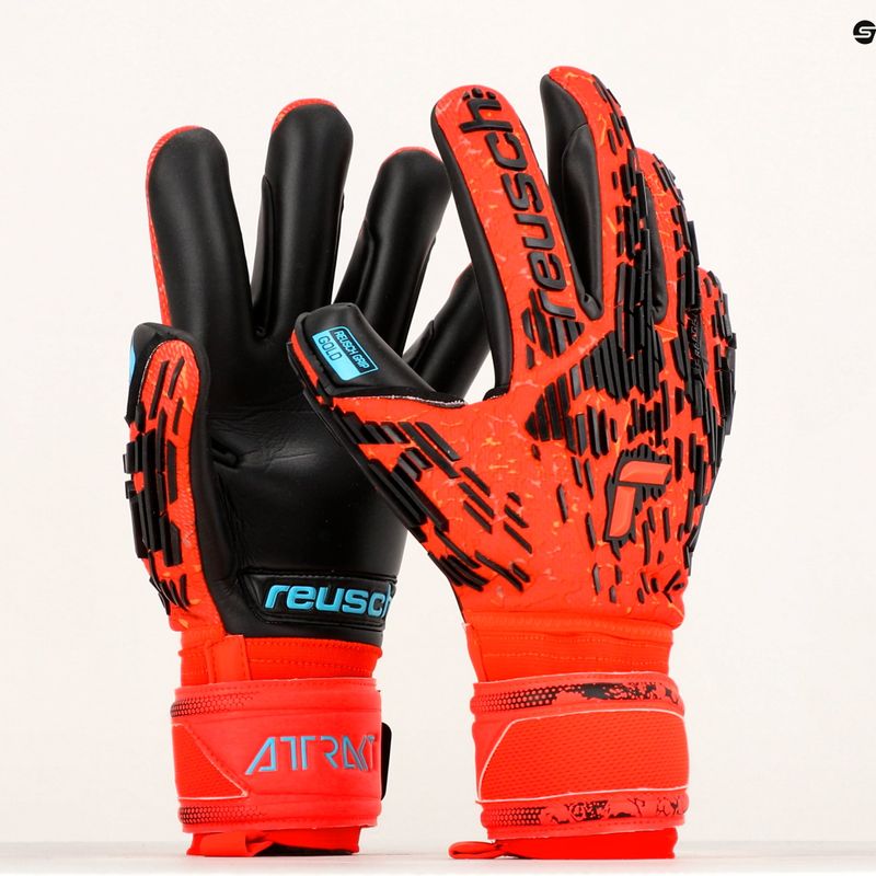 Reusch Attrakt Freegel Gold Finger Support Brankářské rukavice červené 5370130-3333 9