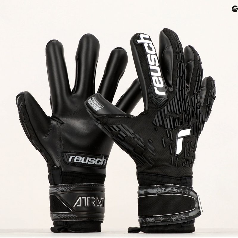 Reusch Attrakt Freegel Infinity Finger Support Brankářské rukavice černé 5370730-7700 9