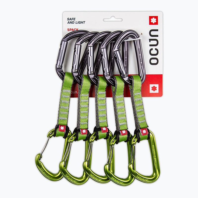 Lezecká expreska Ocun Hawk QD Combi PA 10 cm 5 ks  green