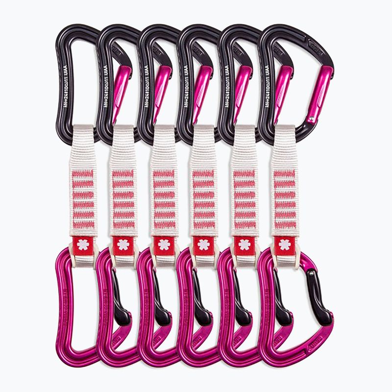 Lezecké expresky Ocun Raven QD Zoom PA 12cm 6 ks  pink