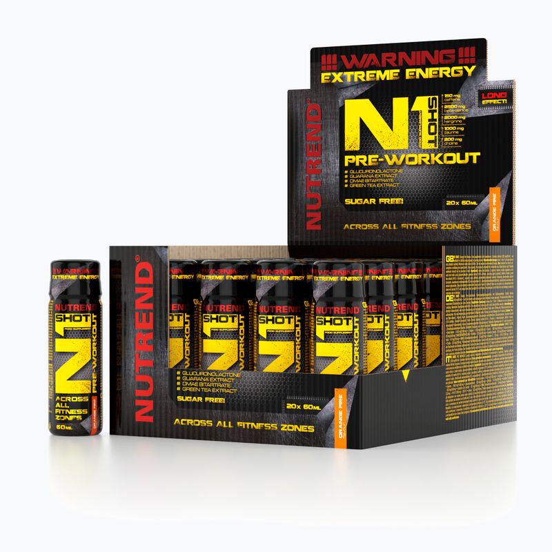Nutrend Pre-Workout Shots N1 20X60ml oranžová VT-078-1200-PO