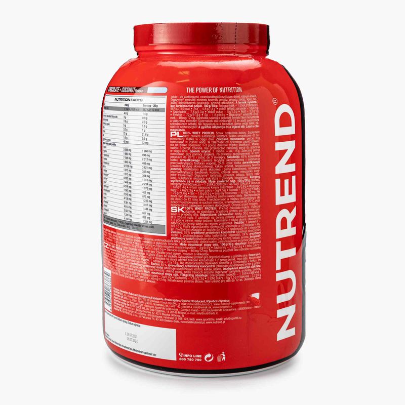 Whey Nutrend 100% Protein 2250g čokoláda-kokos VS-032-2250-ČKO 2