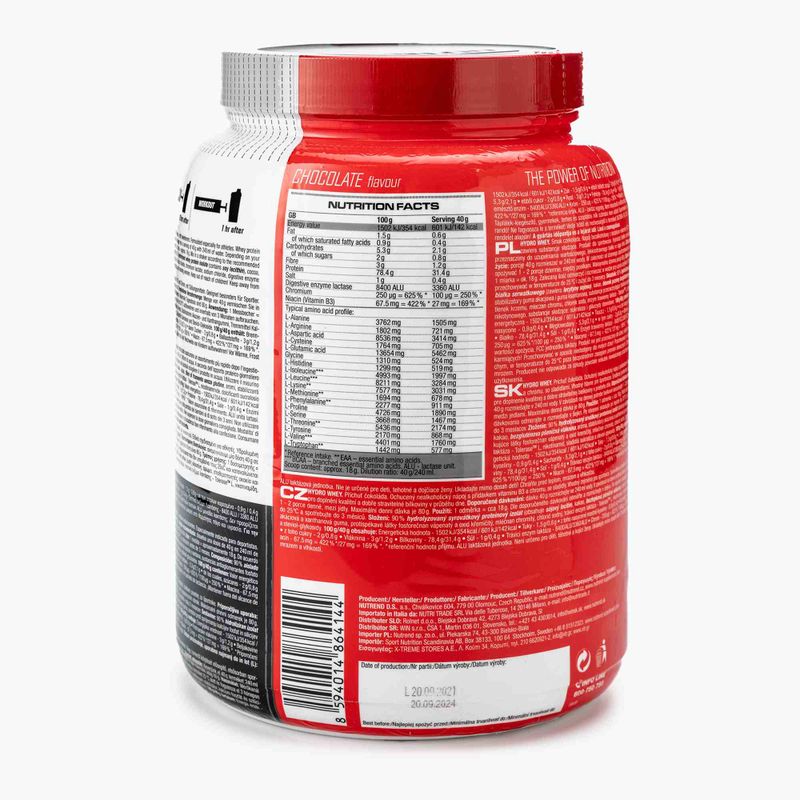 Syrovátka Nutrend Hydro 800g čokoláda VS-074-800-ČO 3