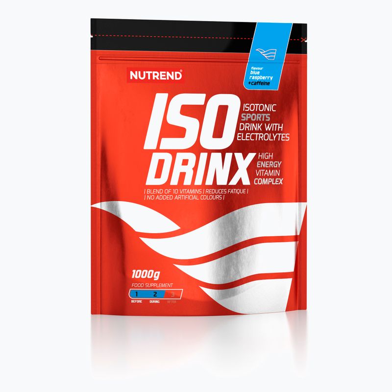 Isotonický nápoj Nutrend Isodrinx 1kg modrá malina s kofeinem VS-089-1000-MMA