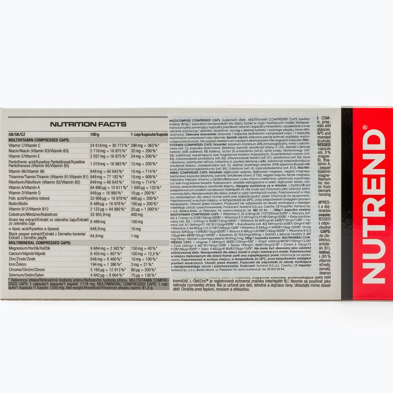 Multicomplex Compressed Nutrend komplex vitamínů 60 kapslí VR-089-60-XX 2