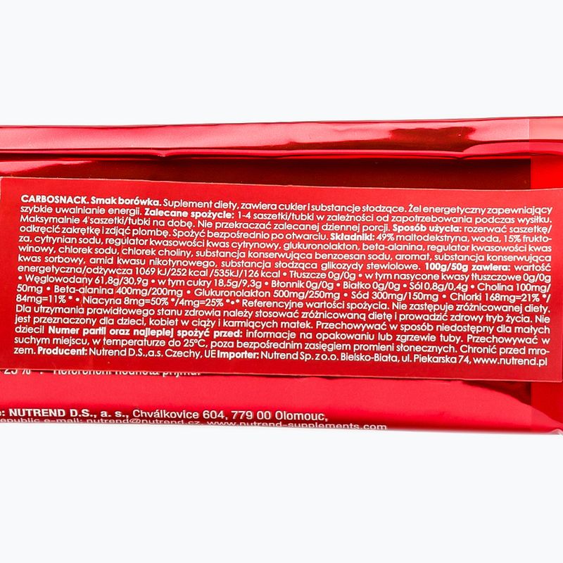 Energetický gel Nutrend Carbosnack sáček 50g borůvka VG-004-50-BO 2