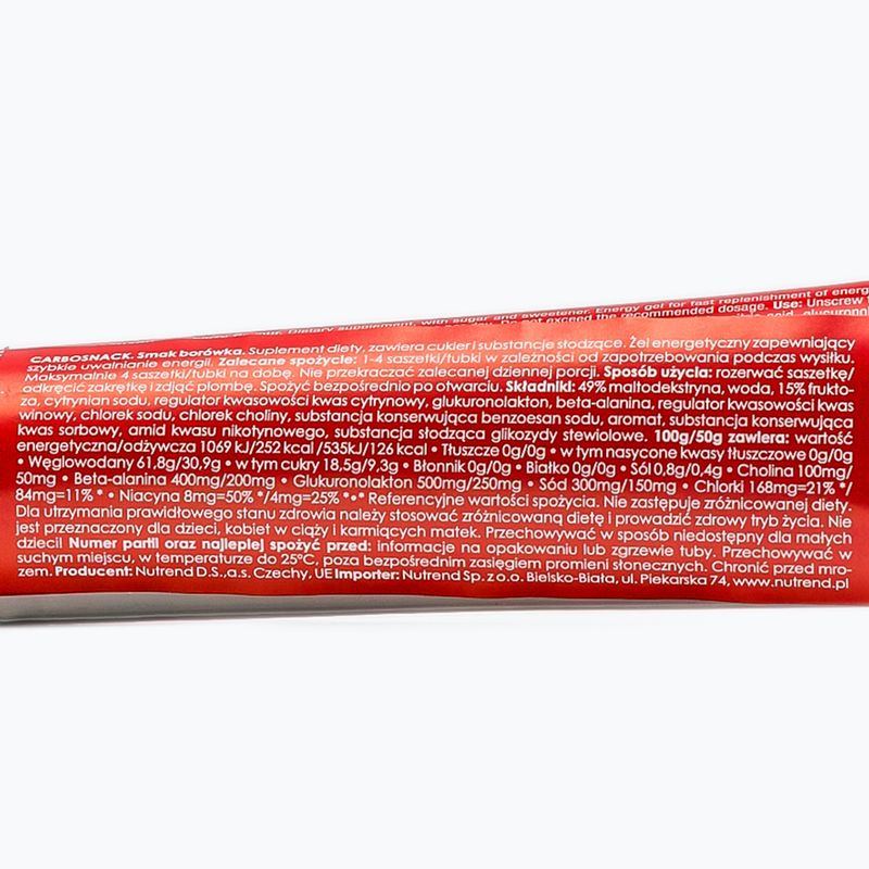 Energetický gel Nutrend Carbosnack tuba 50g borůvka VG-001-50-BO-de 2