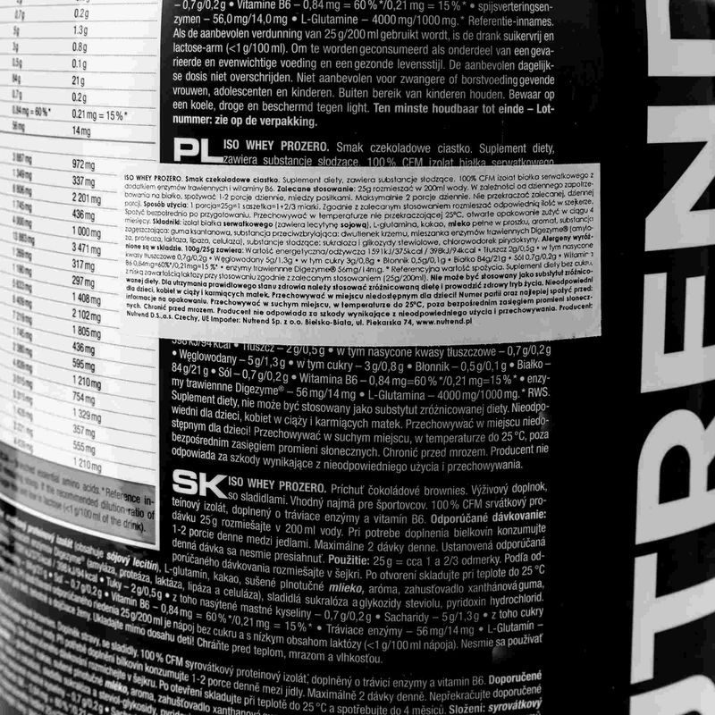 Whey Nutrend Iso Prozero čokoládový zákusek VS-102-500-ČOB 3