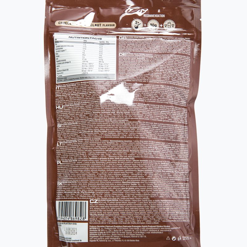 Proteinový koktejl Nutrend Delicious Vegan Protein 450g čokoláda-lískový oříšek VS-105-450-ČLO 3