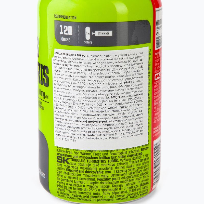 Kapsle Nutrend Tribulus Terrestris Turbo 120 kapslí zelené VR-046-120-xx 2
