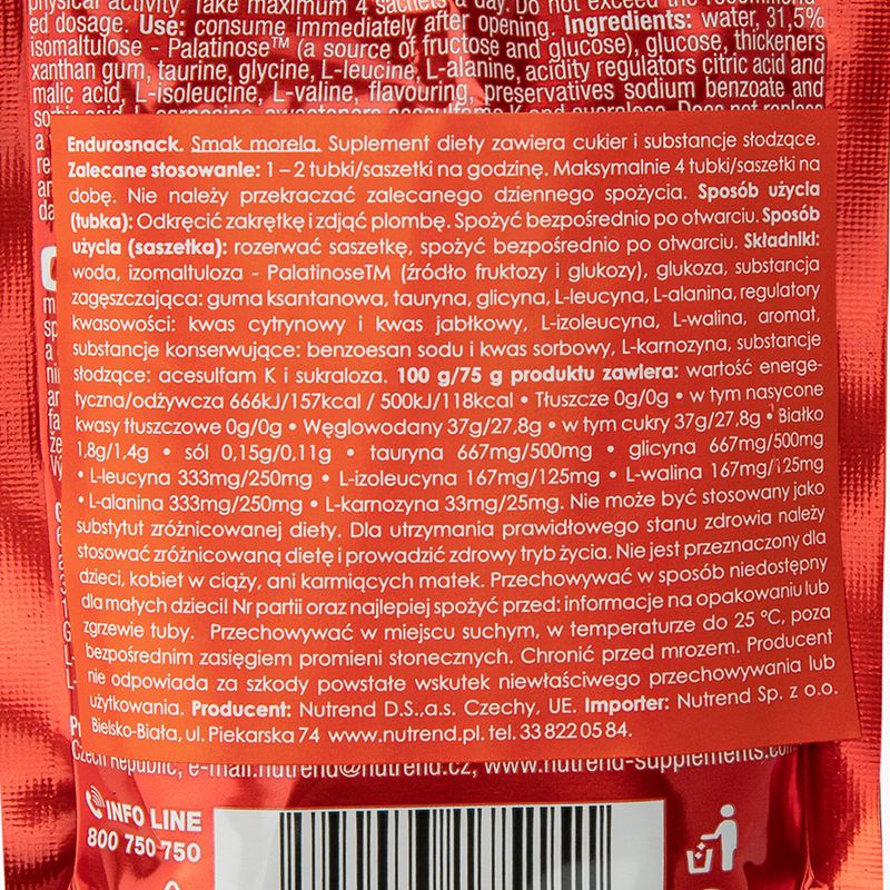 Nutrend energetický gel Endurosnack sáček 75g meruňka VG-005-75-ME 3