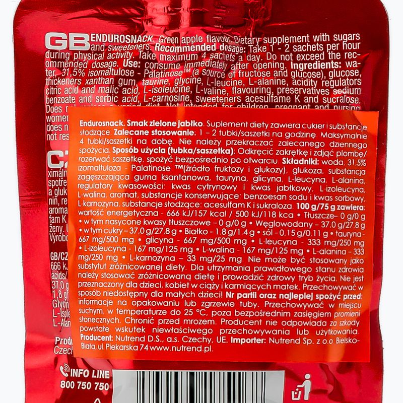 Energetický gel Nutrend Endurosnack sáček 75g zelené jablko VG-005-75-ZJ 2