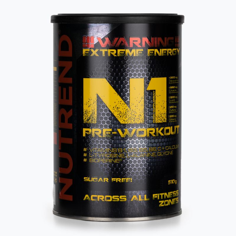 Předtréninkový přípravek Nutrend Pre-Workout N1 510g černý rybíz VS-067-510-ČR