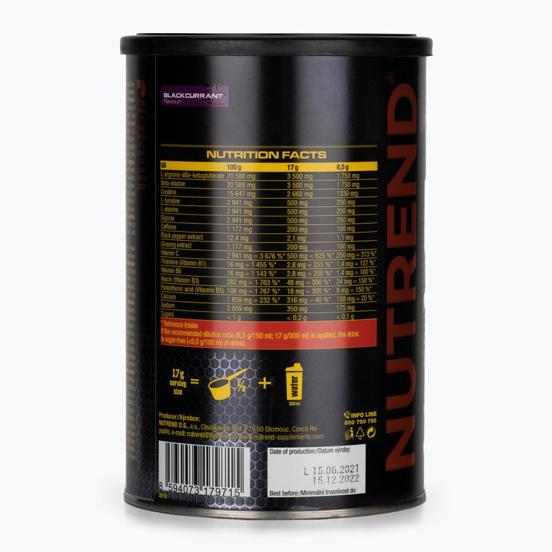 Předtréninkový přípravek Nutrend Pre-Workout N1 510g černý rybíz VS-067-510-ČR 2