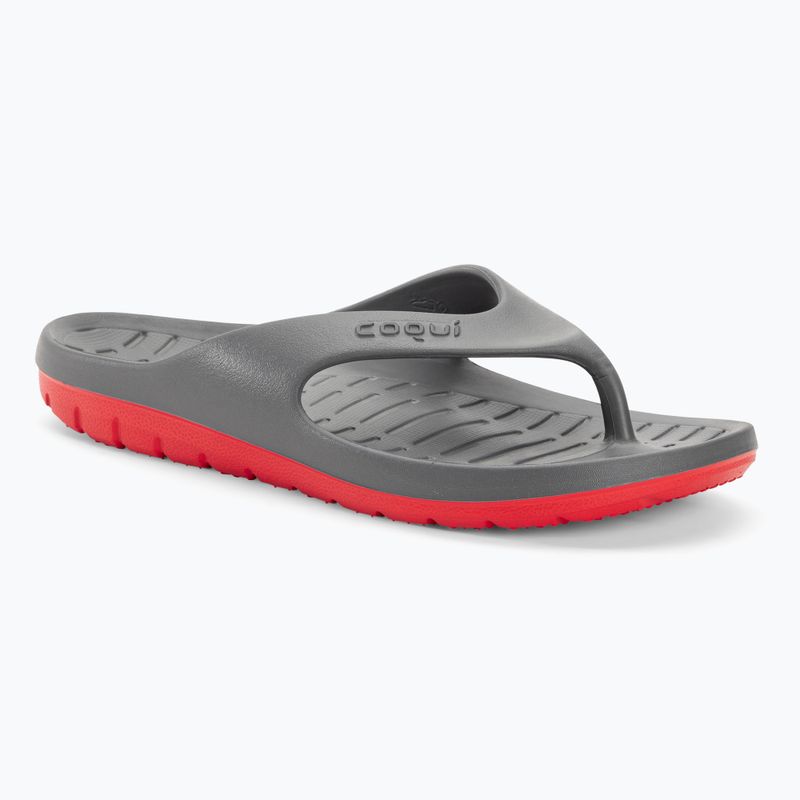 Pánské žabky Coqui Zucco dark grey/red
