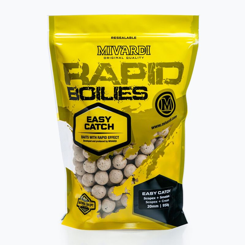 Proteinové boilies  MIVARDI Rapid Boilies Easy Catch Scopex + Cream 950 g