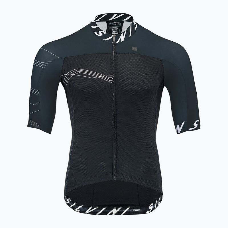 Pánský cyklistický dres SILVINI Stelvio černo-bílá 3120-MD1604/8012