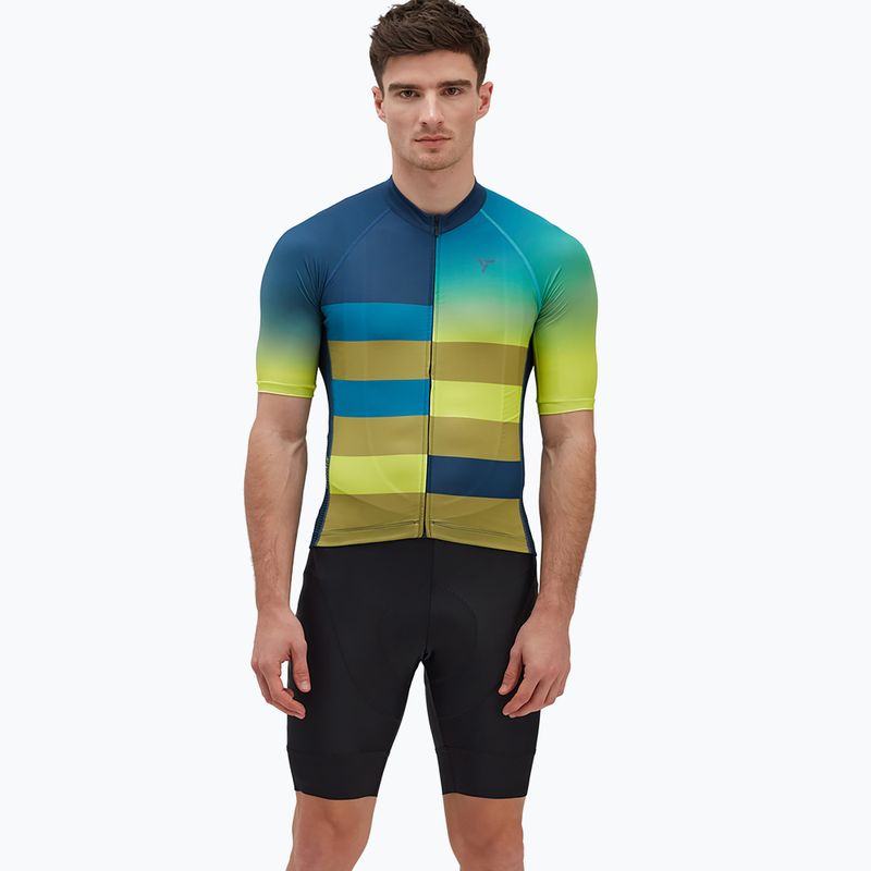 Pánský cyklistický dres SILVINI Mazzano modro-žlutá 3122-MD2042/32422