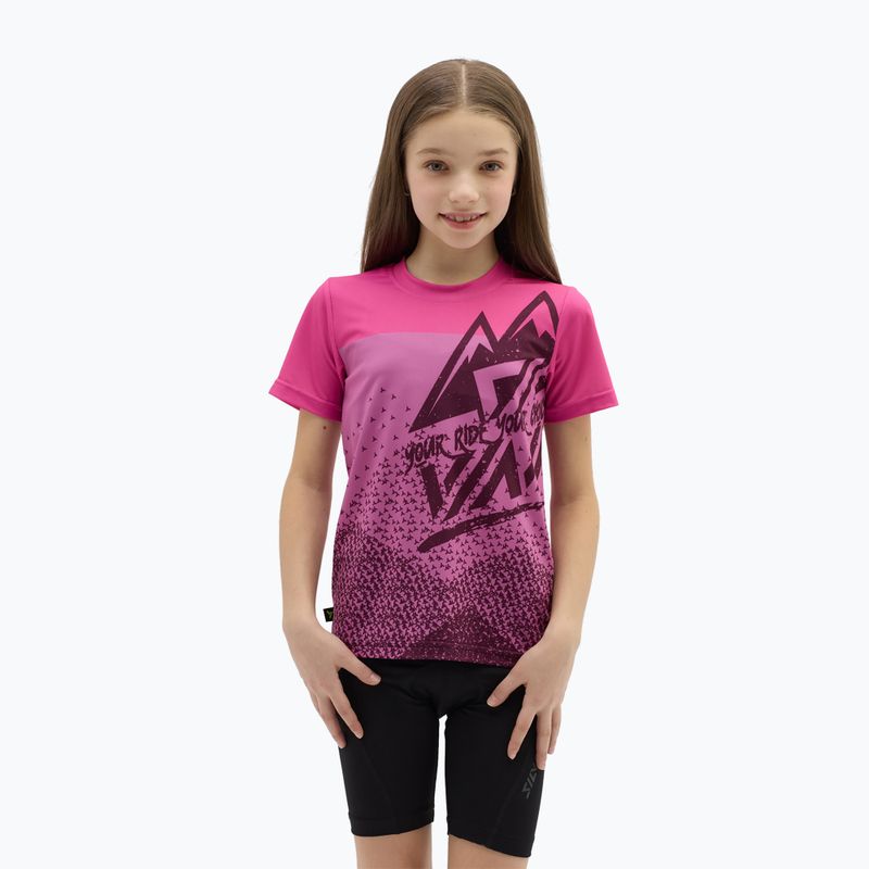 Dětský cyklistický dres  SILVINI Denni plum/pink