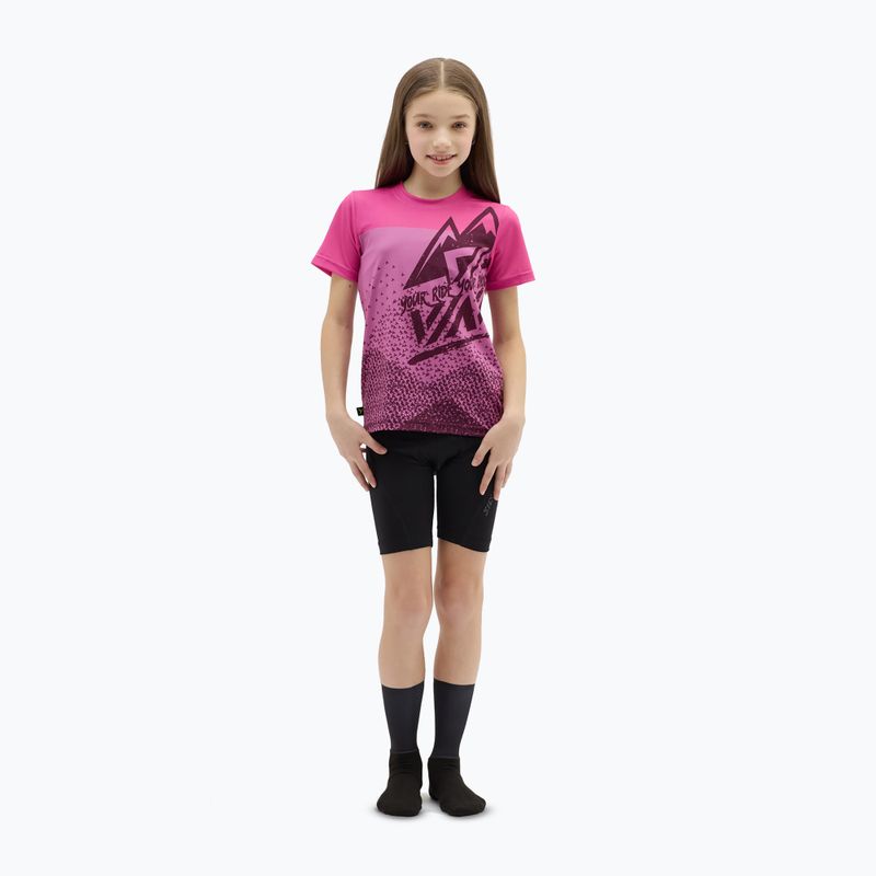 Dětský cyklistický dres  SILVINI Denni plum/pink 2