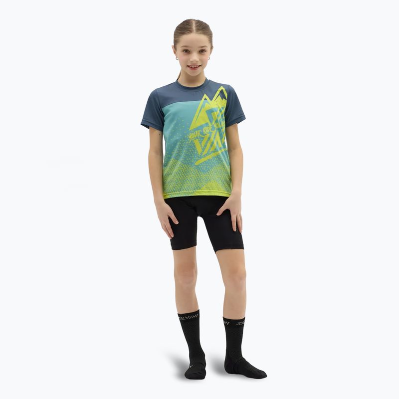 Dětský cyklistický dres SILVINI Denni neon/blue 2