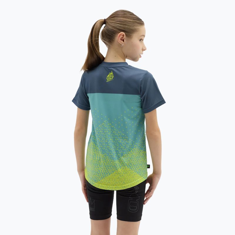 Dětský cyklistický dres SILVINI Denni neon/blue 3