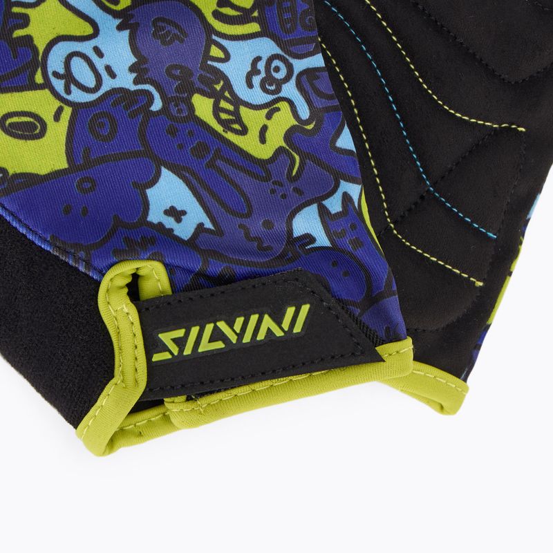 Dětské cyklistické rukavice SILVINI Locri blue/neon 4