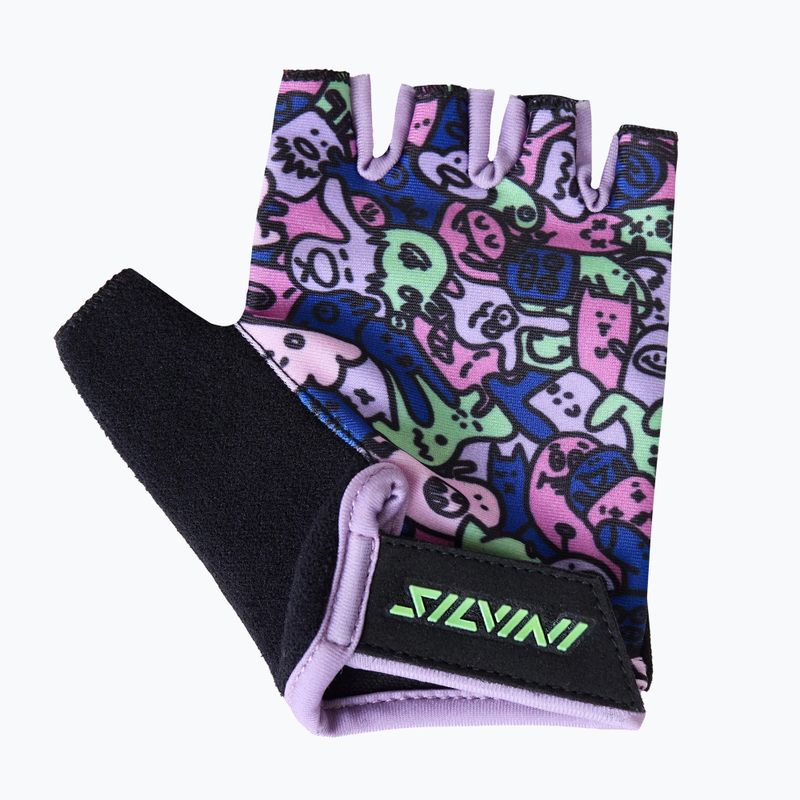 Dětské cyklistické rukavice SILVINI Locri blush/green 2